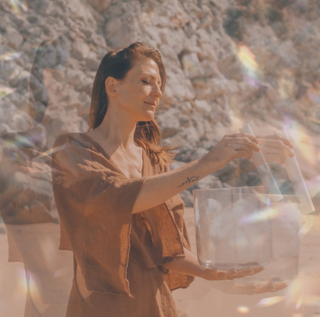 Crystal singing bowls